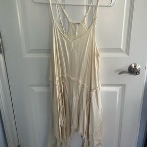 Free people tattered up slip dress in off white size small